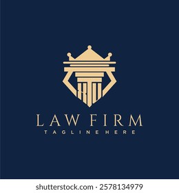 XU initial monogram logo for lawfirm vector design