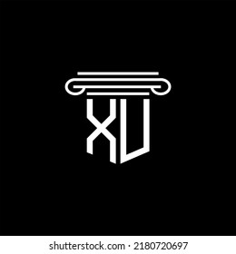 XU letter logo creative design with vector graphic