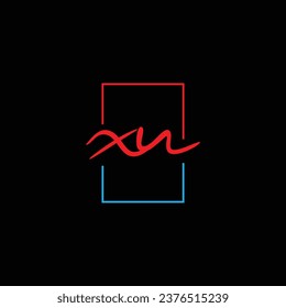 XU letter logo creative design with vector graphic XU simple and modern logo