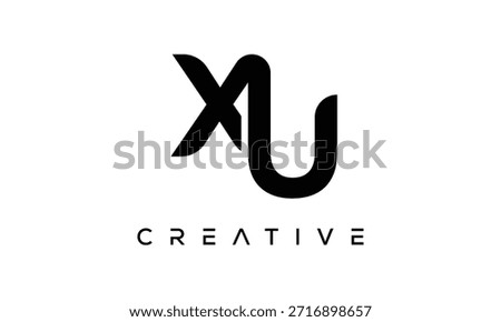 XU Letter Monogram Logo for Modern Creative Brand Identity