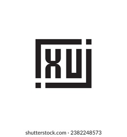 XU minimalist geometric symbol logo in high quality professional design that will print well across any print media
