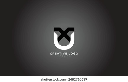 XU UX Abstract initial monogram letter alphabet logo design