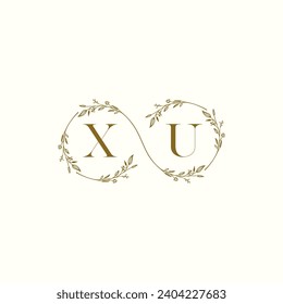 XU Hochzeit Unendlichkeit in elegantem Monogramm mit hochwertigem professionellem Design, das gut drucken