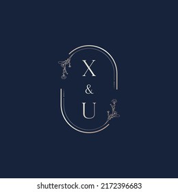 XU wedding initial logo letters in high quality professional design that will print well across any print media
