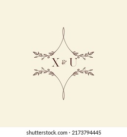 XU wedding initial logo letters in high quality professional design that will print well across any print media