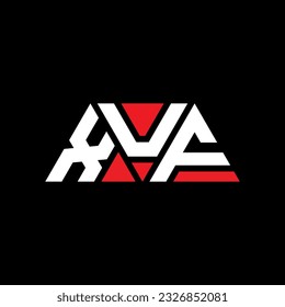 XUF triangle letter logo design with triangle shape. XUF triangle logo design monogram. XUF triangle vector logo template with red color. XUF triangular logo Simple, Elegant, and Luxurious design.