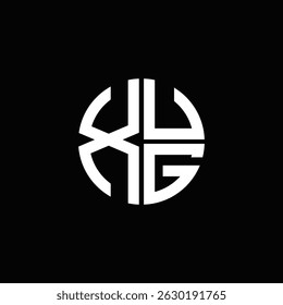 XUG logo XUG icono XUG monograma XUG letra minimalista Círculo plano Diseño de logotipo abstracto moderno único.
