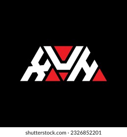Diseño del logotipo de la letra del triángulo XUH con forma de triángulo. Monograma de diseño del logotipo del triángulo XUH. Plantilla de logotipo vectorial de triángulo XUH con color rojo. Logo triangular XUH Diseño sencillo, elegante y lujoso.