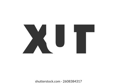 XUT logo design. Initial letter X U T bold font style for tech startups, consulting, corporate branding. Creative company name, headlines typography identity, trendy logotype. Vector illustration.