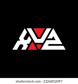 Diseño del logotipo de la letra del triángulo XUZ con forma de triángulo. Monograma de diseño del logotipo del triángulo XUZ. Plantilla de logotipo vectorial de triángulo XUZ con color rojo. Logo triangular XUZ Diseño sencillo, elegante y lujoso.