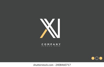 XV Alphabet letters Initials Monogram logo VX, X and V