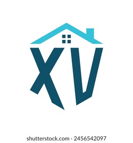 XV House Logo Design Template. Letter XV Logo for Real Estate, Construction or any House Related Business