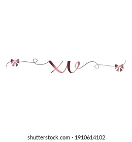 XV Initial logo handwriting modern luxury fashion