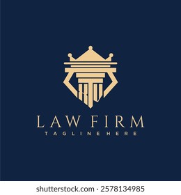 XV initial monogram logo for lawfirm vector design