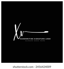 XV initials Handwriting signature logo. XV letter real estate, beauty, photography logo design.