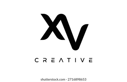 XV Letter Monogram Logo for Modern Creative Brand Identity