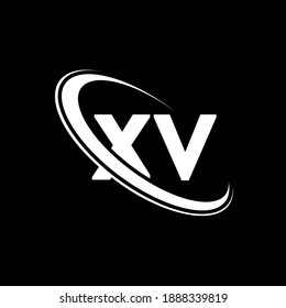 Ursprüngliche Buchstaben XV Logo, Vektordesign-Vorlage