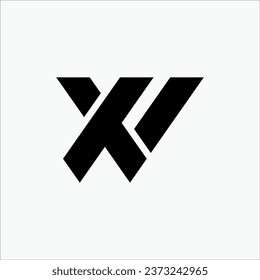 XV or VX initial flat elegant minimal monogram modern brand unique logo
