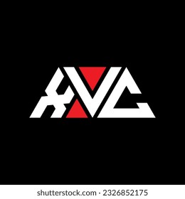 XVC triangle letter logo design with triangle shape. XVC triangle logo design monogram. XVC triangle vector logo template with red color. XVC triangular logo Simple, Elegant, and Luxurious design.