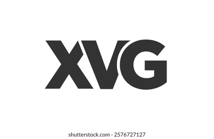 XVG logo design template with strong and modern bold text. Initial based vector logotype featuring simple and minimal typography. Trendy company identity ideal for businesses brand presence.