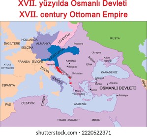 XVII. century Ottoman Empire Map