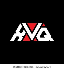 XVQ Dreieck-Buchstaben Logo Design mit Dreieck-Form. XVQ Dreieck Logo Design Monogramm. XVQ Dreieck Vektor Logo Vorlage mit roter Farbe. XVQ dreieckiges Logo Einfach, elegant und luxuriös.