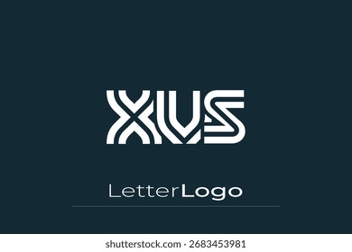 XVS Creative Design de logotipo de letra moderna única. Elegante Monograma Logo Design com elementos decorativos e tipografia