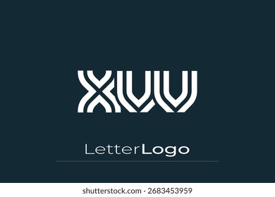 XVV Creative Unique Modern Letter Logo Design. Elegant Monogram Logo Design with Decorative Elements and Typography