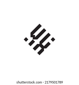 Abstraktes geometrisches Logo des XW-Konzepts in hochwertigem professionellem Design, das sich am besten für den Straßenstil eignet
