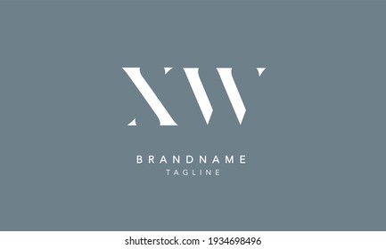 XW Alphabet initial Letter Monogram Icon Logo vector illustration