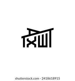 XW Initial Letter in Real Estate Logo concept.eps XW Initial Letter in Real Estate Logo concept