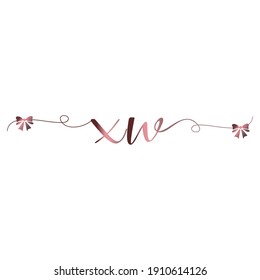 XW Initial logo handwriting modern luxury fashion
