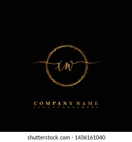 XW Initial luxury handwriting logo vector