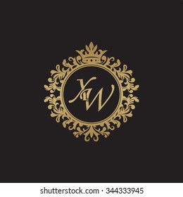 XW initial luxury ornament monogram logo