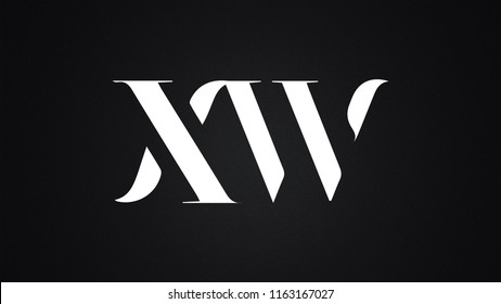XW Lette Logo Design Template Vector