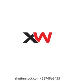 XW letter logo creative design with vector graphic XW simple and modern logo