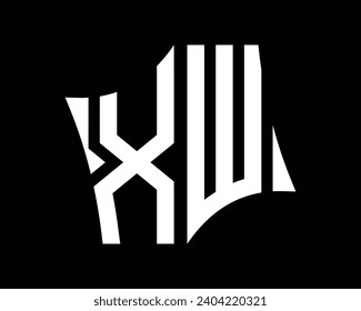 XW letter logo design vector art