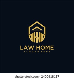 XW-Monogramm-Logo für Lawinen mit Formgebung für Wohnungen