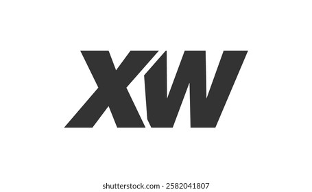 XW Techno Editable Font Logo For Corporate Branding. Bold, Futuristic Design With Unique Typographic Ideas. Minimal Custom Type And Dynamic Letter Variations For Promotion, Printing, And Book Titles