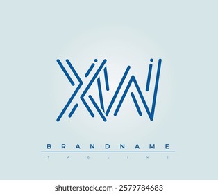 XW Technology Letter Logo Template. This tech letter logo is a graphic mark that uses letters to represent a technology company.