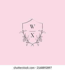 XW wedding logo letters in high quality professional design that will print well across any print media
