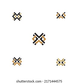 XW, WX, Abstract initial monogram letter alphabet logo design