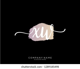 XW X W Initial handwriting logo template