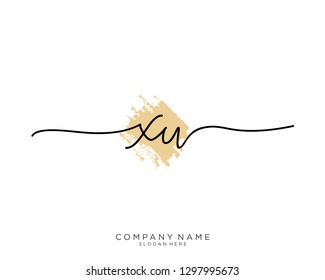 XW X W Initial handwriting logo template