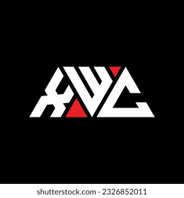 Diseño del logotipo de la letra del triángulo XWC con forma de triángulo. Monograma de diseño del logotipo del triángulo XWC. Plantilla de logotipo vectorial de triángulo XWC con color rojo. Logo triangular XWC Diseño sencillo, elegante y lujoso.