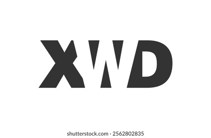 XWD logo design. Initial letter X W D bold font style for tech startups, consulting, corporate branding. Creative company name, headlines typography identity, trendy logotype. Vector illustration.