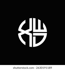 Logotipo XWD ícone XWD monograma XWD letra XWD minimalista Círculo plano Design de logotipo abstrato moderno exclusivo.
