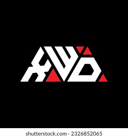 XWD Dreieck-Buchstaben Logo Design mit Dreieck Form. XWD Dreieck Logo Design Monogramm. XWD Dreieck-Vektorlogo-Vorlage mit roter Farbe. XWD dreieckiges Logo Einfach, elegant und luxuriös.