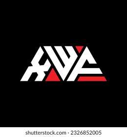 XWF Dreieck-Buchstaben Logo Design mit Dreieck-Form. XWF Dreieck Logo Design Monogramm. XWF Dreieck-Vektorlogo-Vorlage mit roter Farbe. XWF dreieckiges Logo Einfach, elegant und luxuriös.