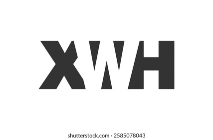 XWH logo design. Initial letter X W H bold font style for tech startups, consulting, corporate branding. Creative company name, headlines typography identity, trendy logotype. Vector illustration.